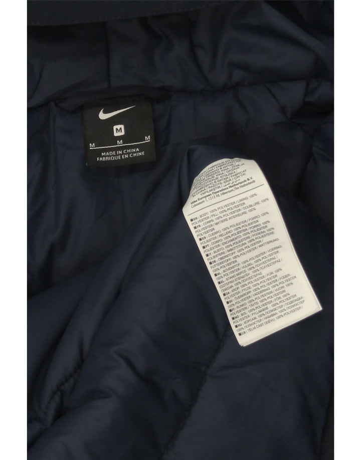 Jaqueta Nike masculina com capuz Parka UK 38 poliéster azul marinho médio