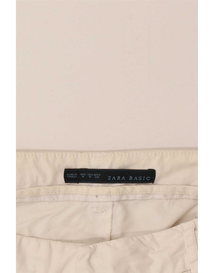 Zara Calça Chino Feminina Slim Médio W32 L30 Algodão Branco