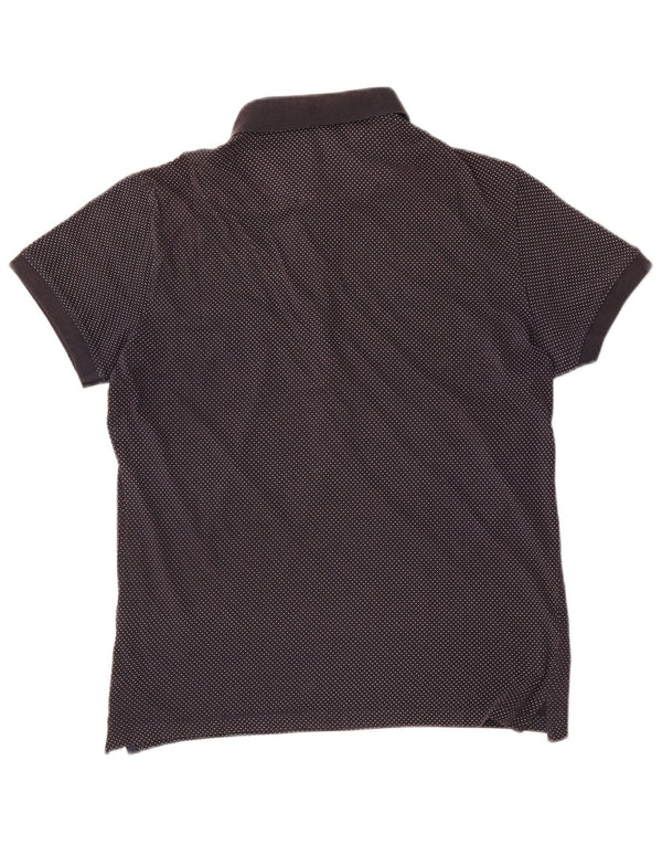 Camisa polo masculina Gas médio algodão manchado azul marinho