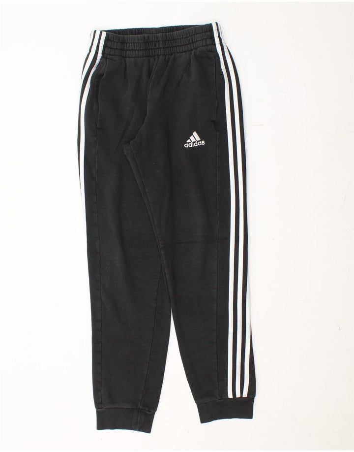 ADIDAS Mens Treino Calças Joggers Pequeno Algodão Preto