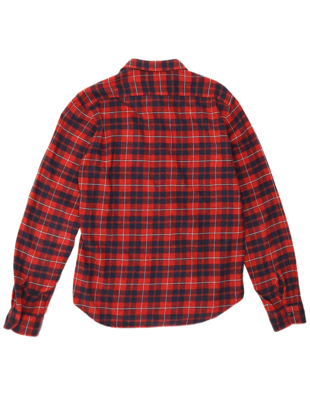 REPLAY Camisa masculina de flanela XL algodão xadrez vermelho