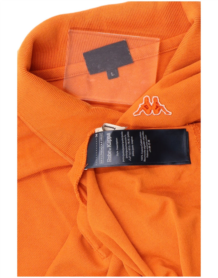 Camisa polo masculina KAPPA grande algodão laranja