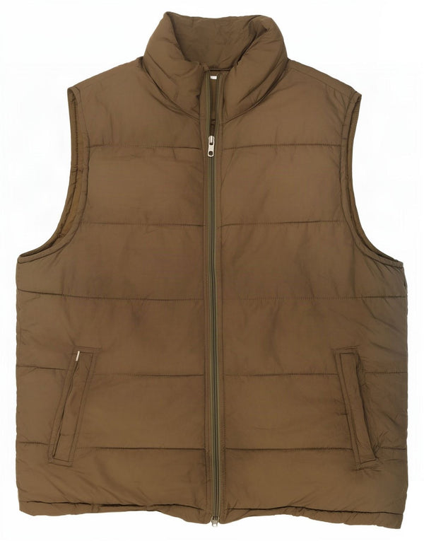 Colete acolchoado masculino Gap UK 38 poliéster cáqui médio