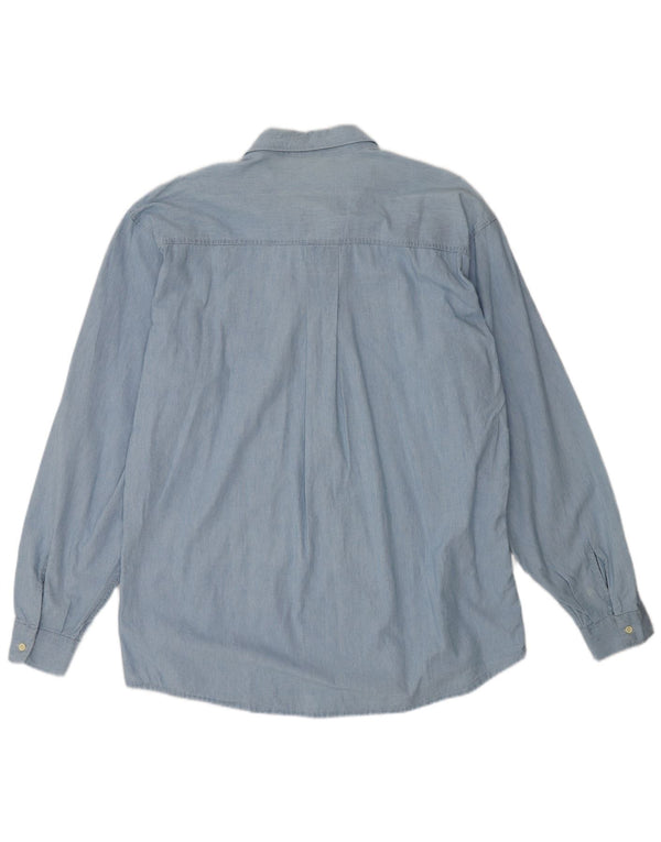 Camisa masculina Carrera XL azul algodão