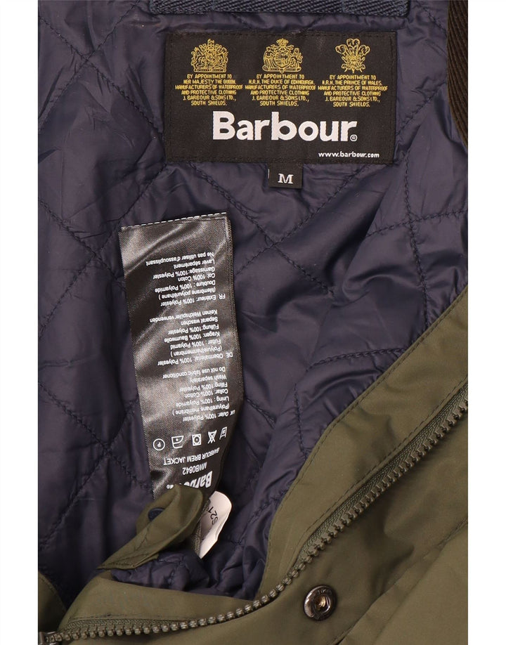 Jaqueta corta-vento masculina Barbour UK 38 poliéster cáqui médio