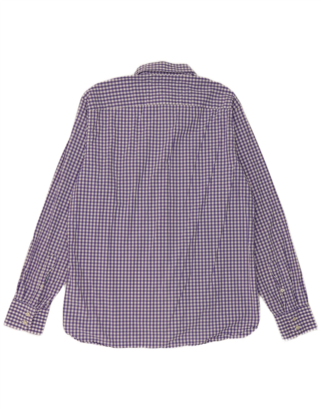 Camisa masculina Tommy Hilfiger grande algodão guingão roxo