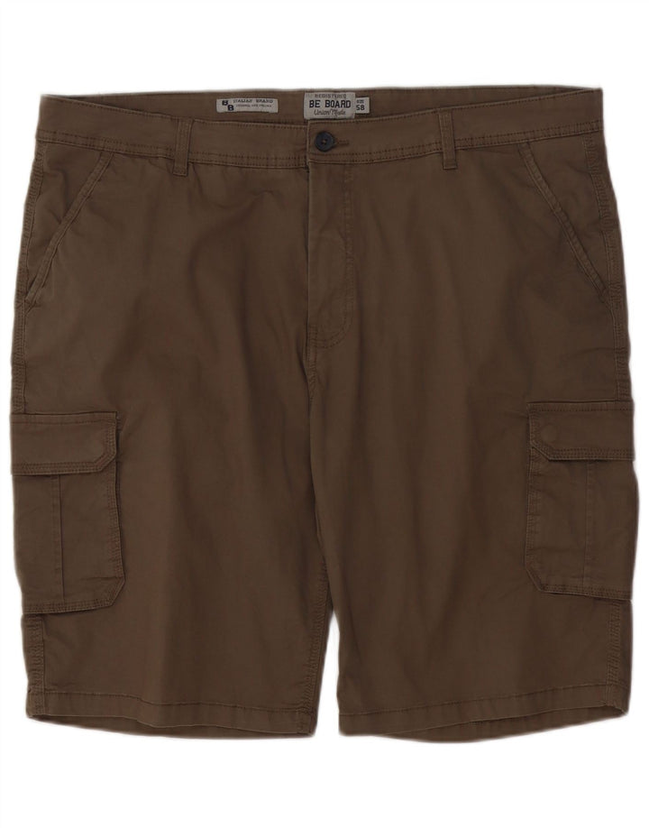 Shorts cargo masculino vintage W40 XL algodão marrom