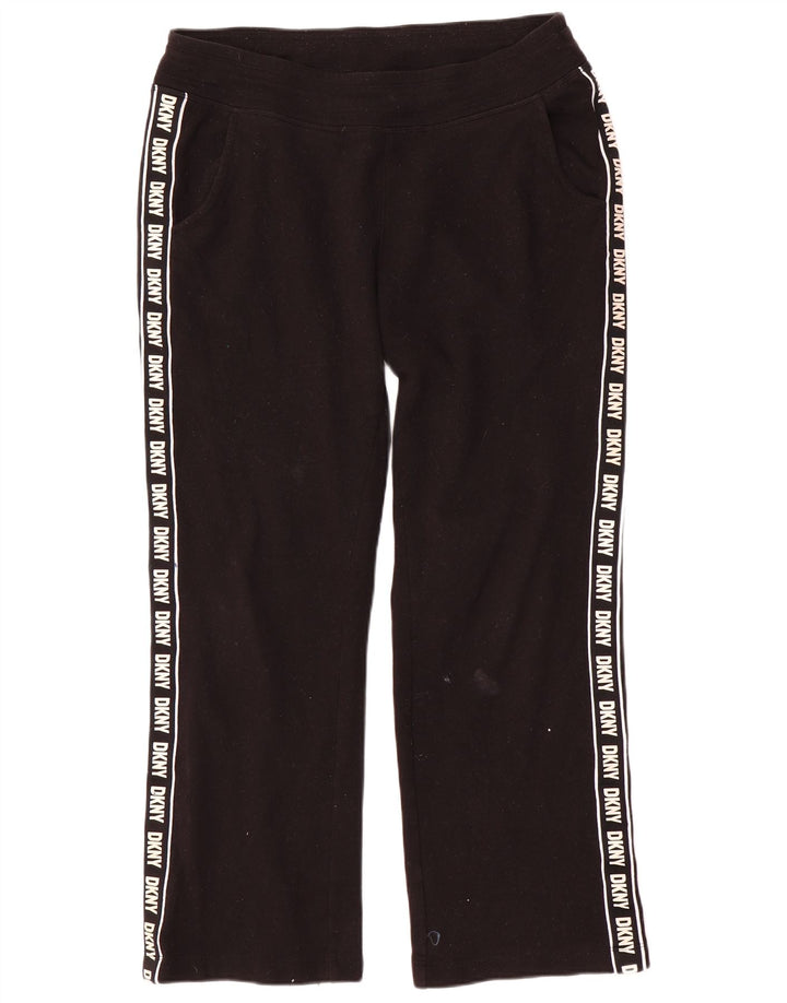 Calça esportiva feminina Dkny UK 14 algodão preto médio