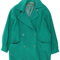 Casaco feminino oversized duplo breasted Franco Ancona IT 46 grande lã verde