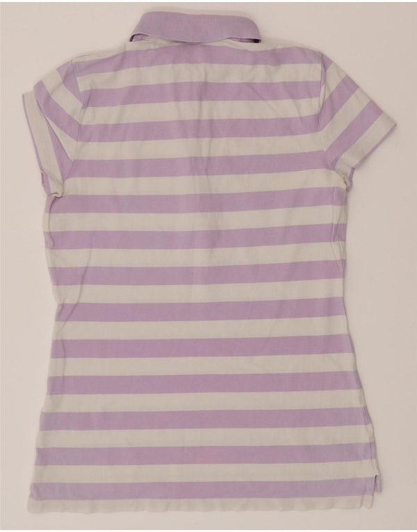 Polo feminino TOMMY HILFIGER UK 12 listrado roxo médio