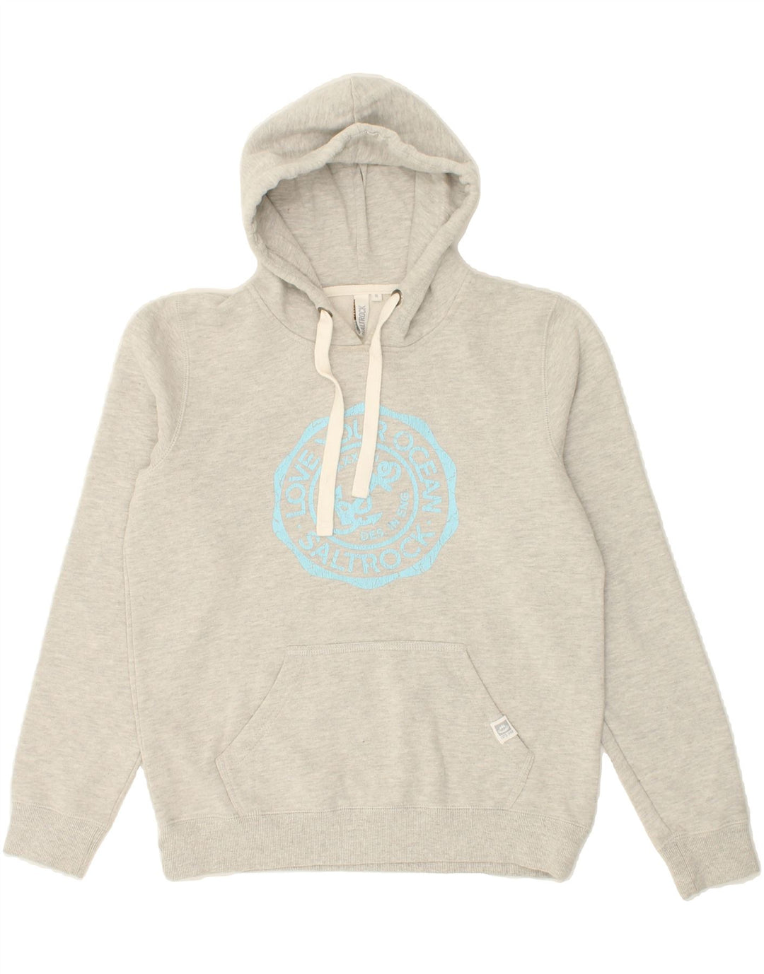 SALTROCK Boys Graphic Hoodie Jumper 9-10 Years Grey Cotton Vintage Saltrock and Second-Hand Saltrock from Messina Hembry 
