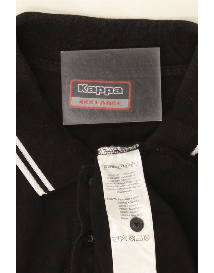 Camisa polo masculina Kappa 3XL algodão preto