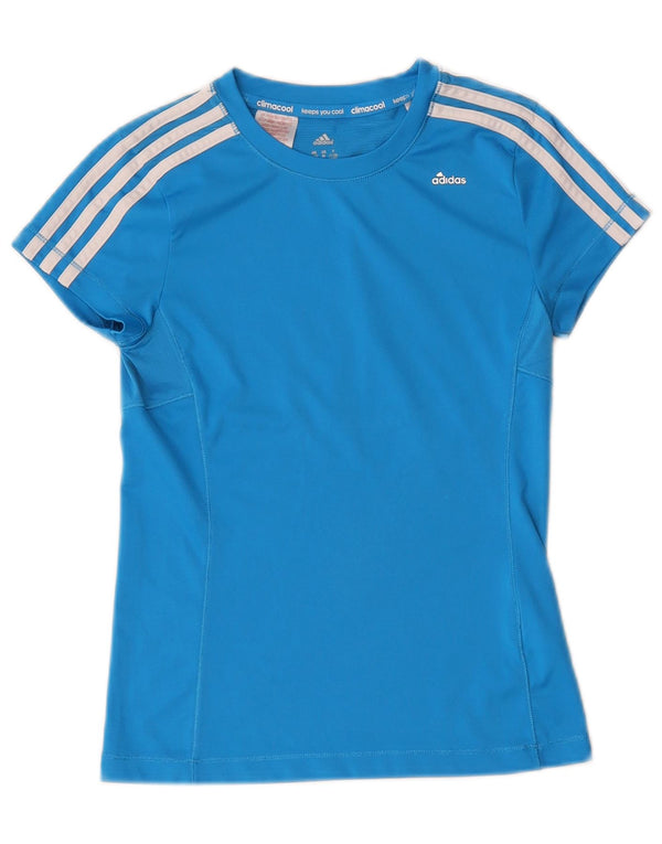 Camiseta Adidas Menino Climacool Top 11-12 Anos Azul Poliéster