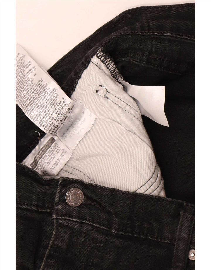 Calça jeans reta masculina Levi's W42 L31 algodão preto