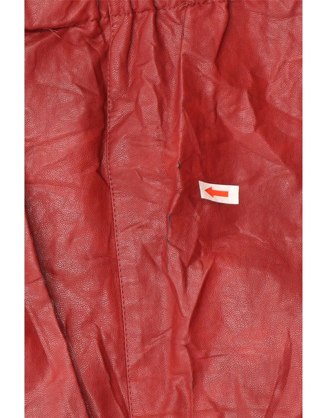 Saia feminina de couro Zara pequena W26 Borgonha