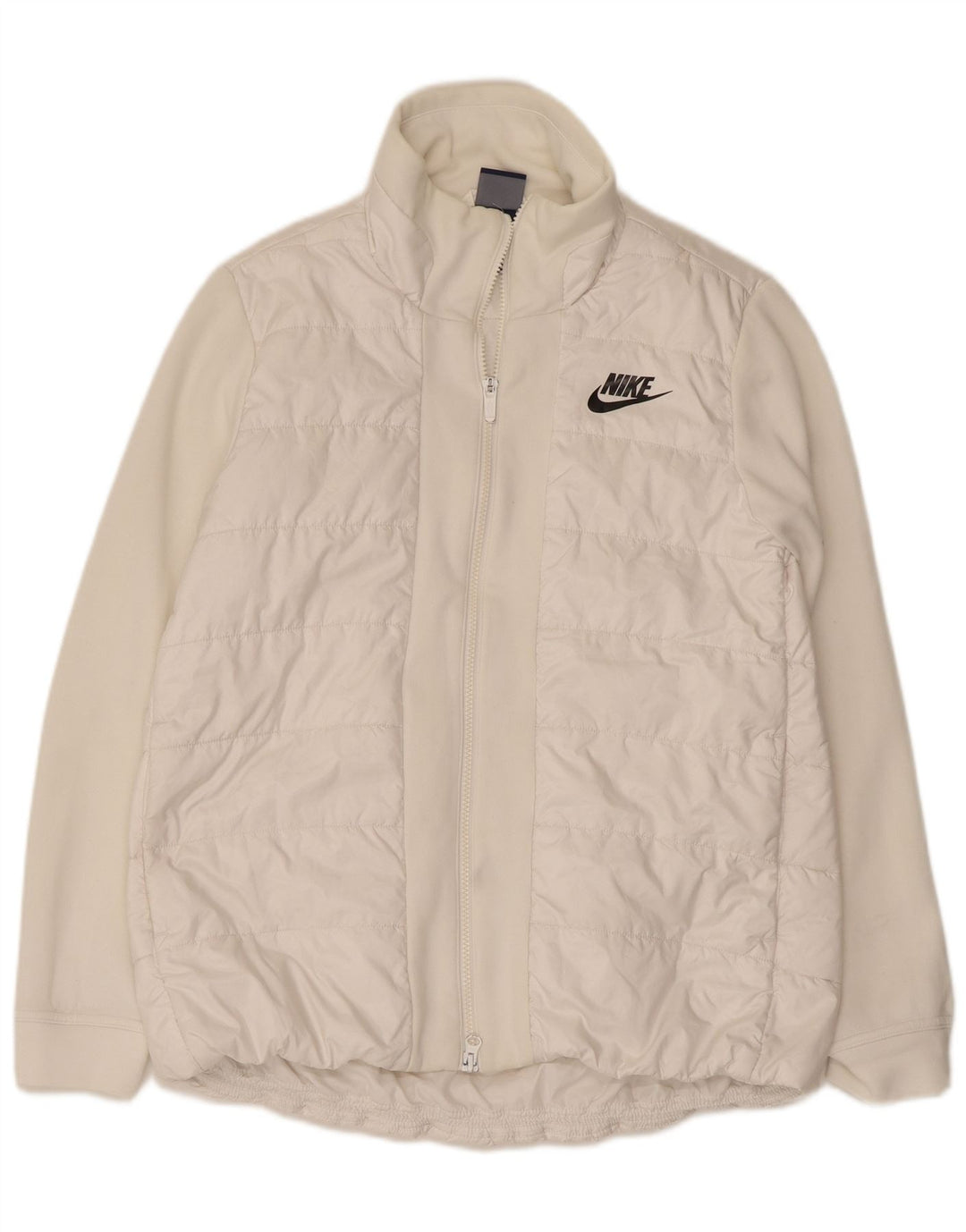 Jaqueta acolchoada feminina NIKE UK 10 pequena poliéster branco