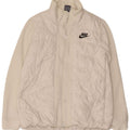 Jaqueta acolchoada feminina NIKE UK 10 pequena poliéster branco
