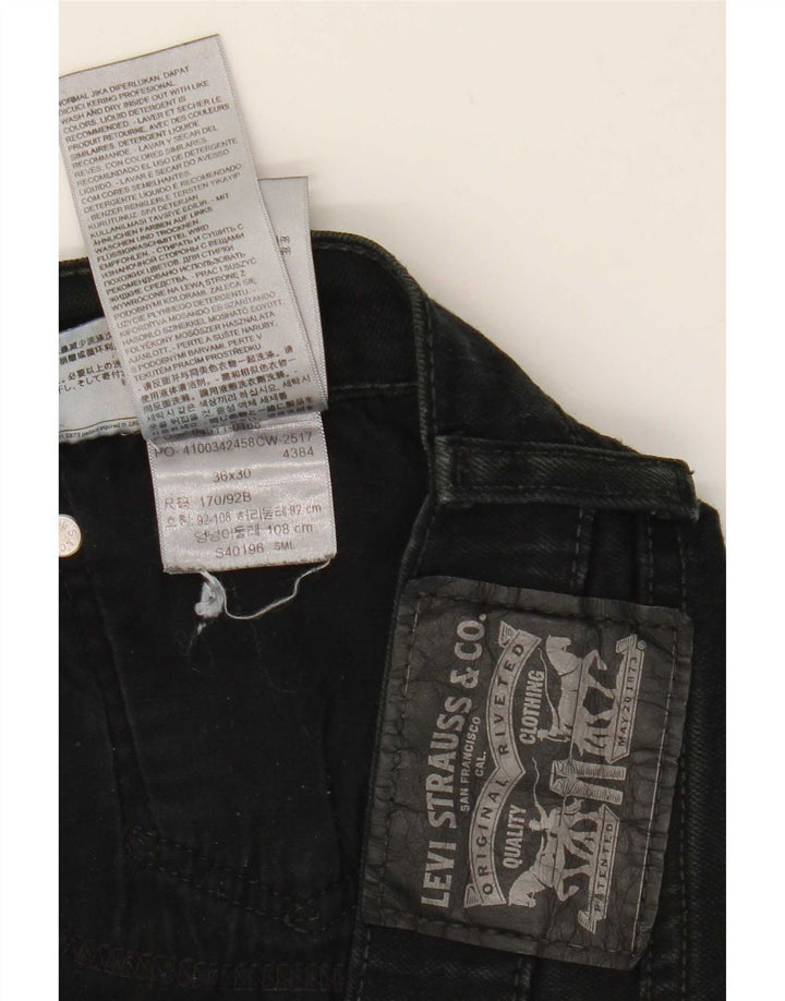 Jeans recortados masculinos Levi's W36 L25 algodão preto