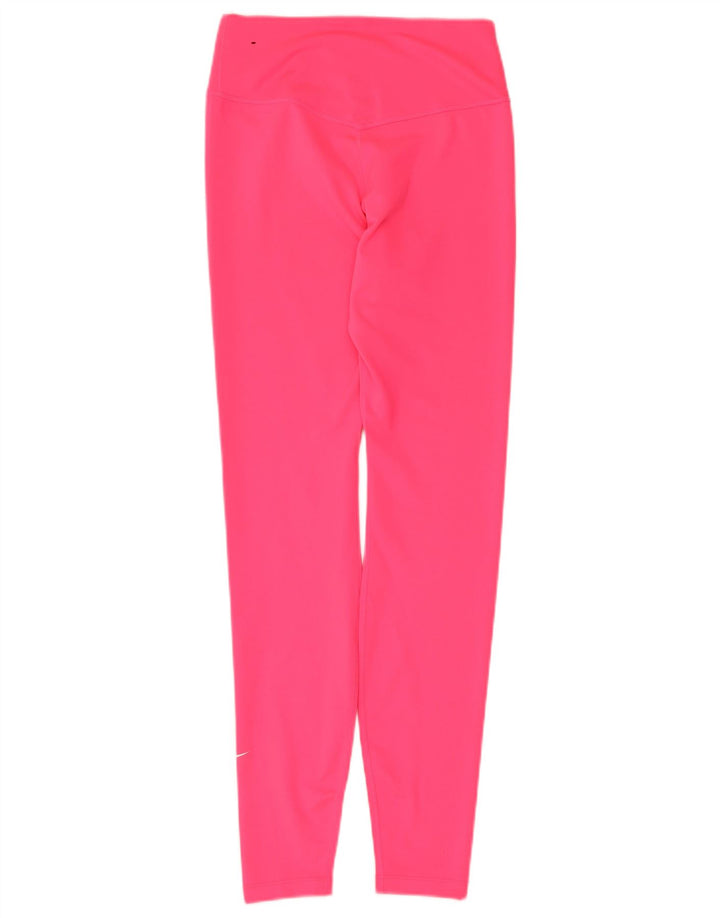 Leggings Nike Dri Fit Feminino UK 10 Pequeno Poliéster Rosa
