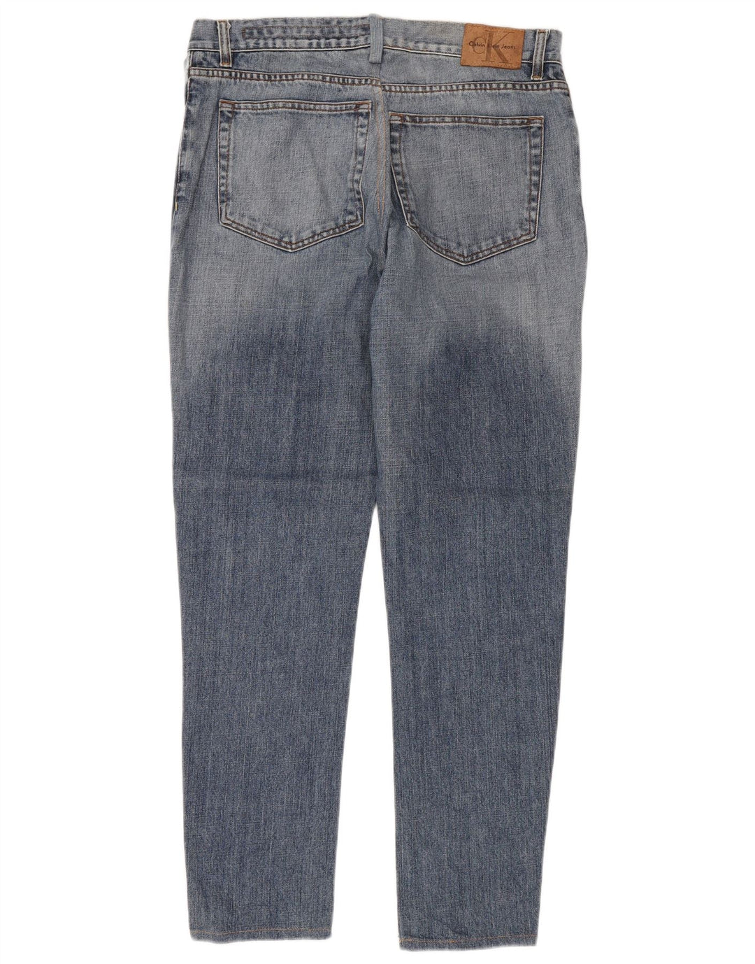 CALVIN KLEIN Mens Jeans Slim W36 L30 Azul Algodão
