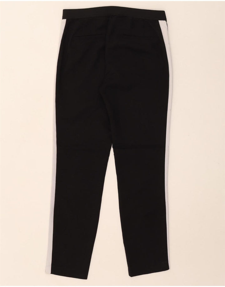 Zara Calça Chino Feminina Slim Médio W28 L28 Preto Colorblock