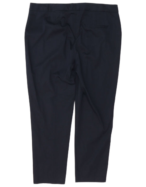 Calça feminina casual justa MARKS & SPENCER Reino Unido 16 grande W36 L26 azul marinho