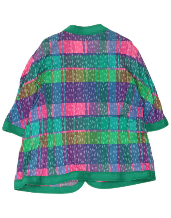 Jaqueta blazer feminina Liola com 4 botões Reino Unido 16 grande xadrez multicolorido