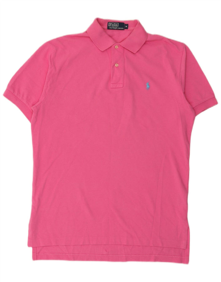 Camisa polo masculina Polo Ralph Lauren rosa médio