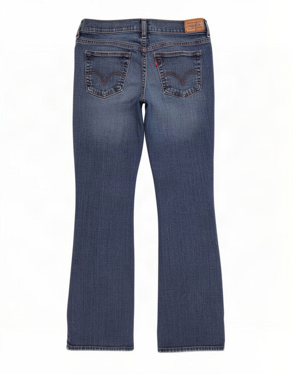 Calça jeans feminina Levi's 515 Bootcut US 8 médio W30 L31 azul algodão