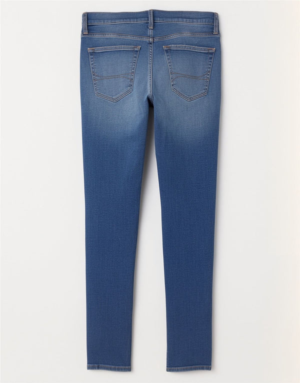 Calça jeans skinny feminina Hollister W32 L32 azul algodão