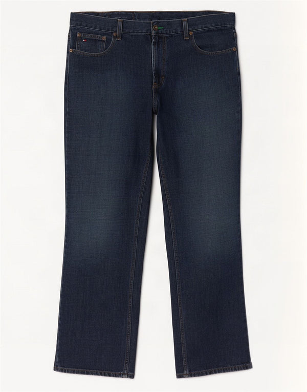 Tommy Hilfiger Masculino Freedom Straight Jeans W34 L32 Azul Algodão