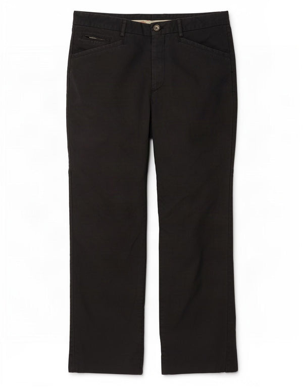 Calça casual reta masculina Burberry IT 46 pequeno W32 L27 algodão azul marinho