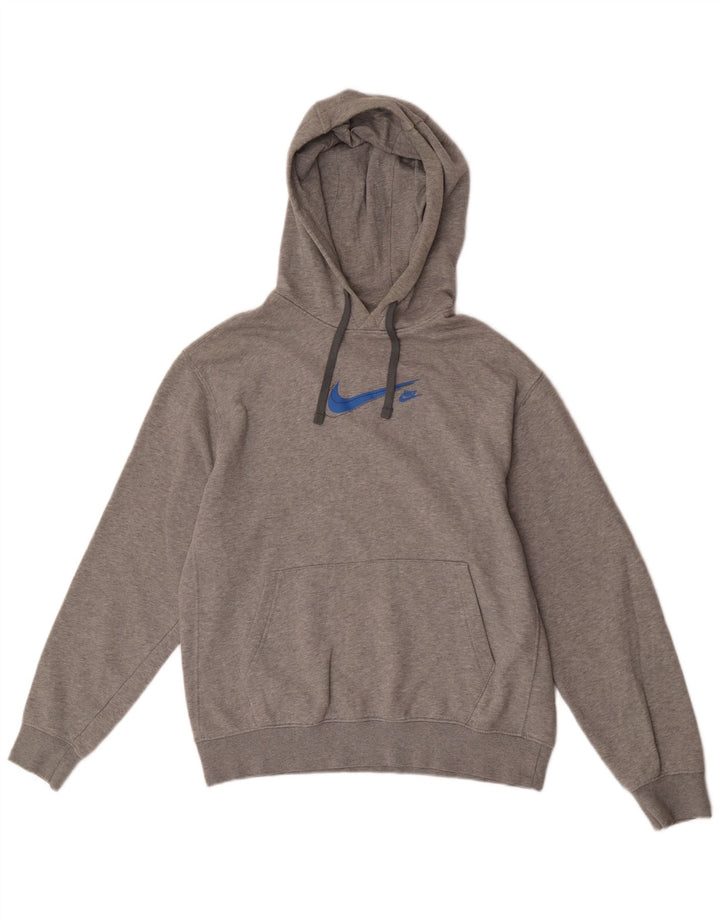 Nike Mens Hoodie Jumper Médio Algodão Cinza
