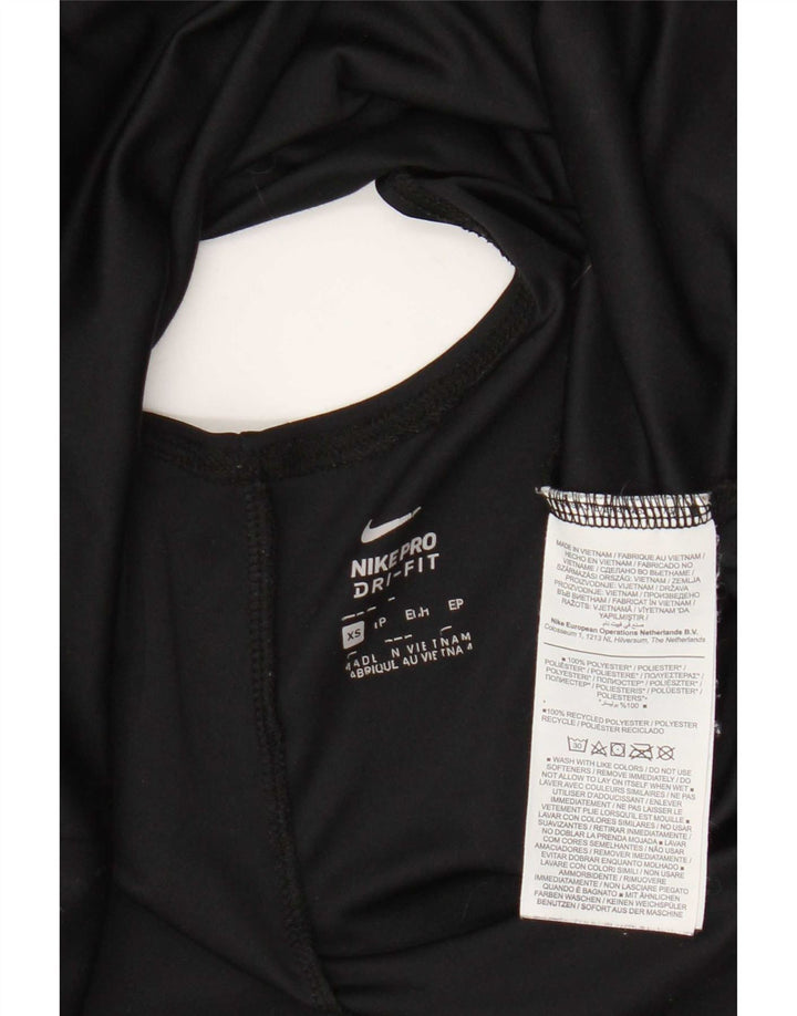 Nike Womens Dri Fit Oversized Graphic Vest Top UK 6 XS Preto Poliéster