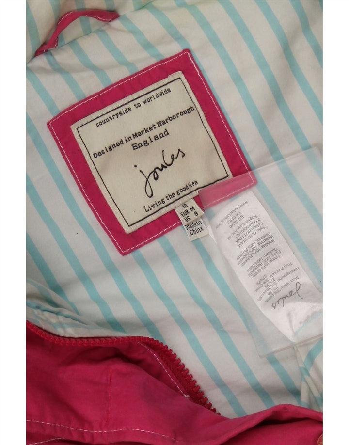 Gilet feminino acolchoado Joules UK 12 médio algodão rosa clássico