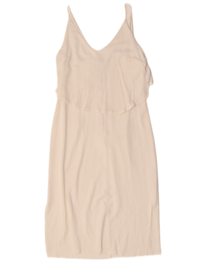 Vestido slip feminino Zara UK 14 grande branco