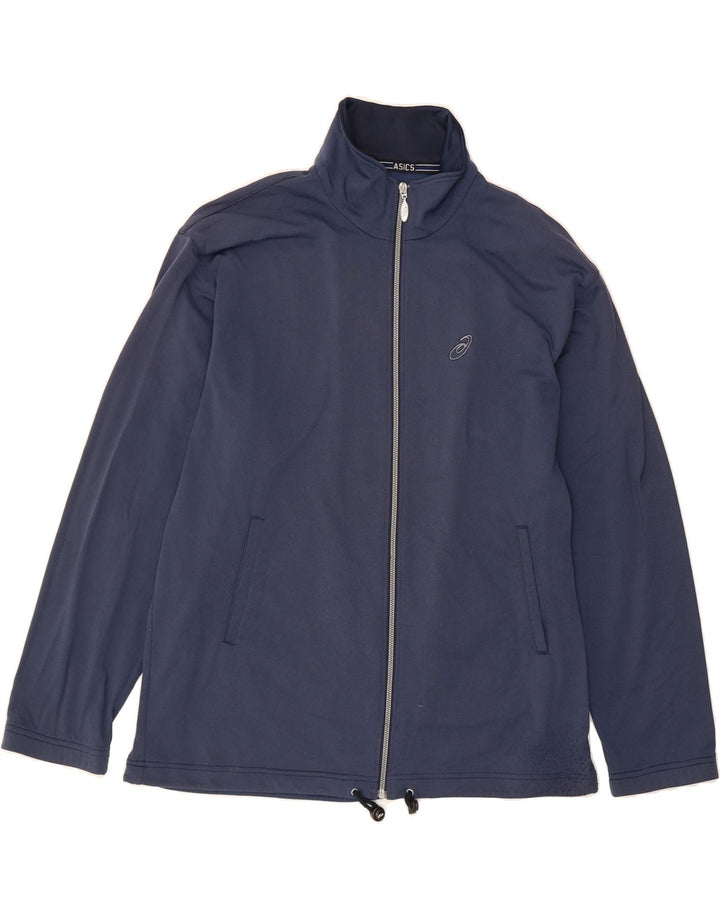 ASICS Mens Tracksuit Top Jacket XL Navy Blue Vintage Asics and Second-Hand Asics from Messina Hembry 