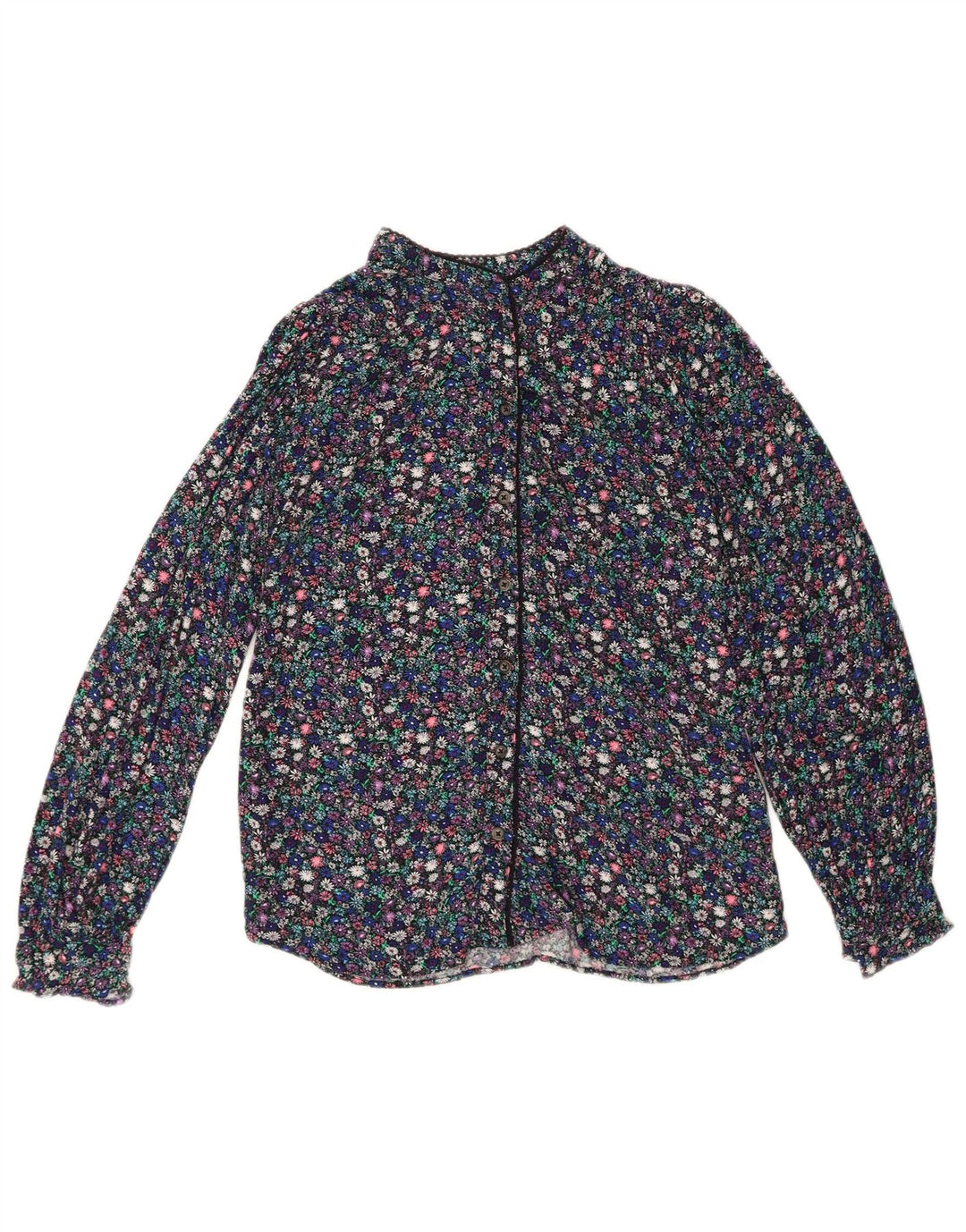 Blusa feminina MARKS & SPENCER UK 8 pequena floral multicolorida