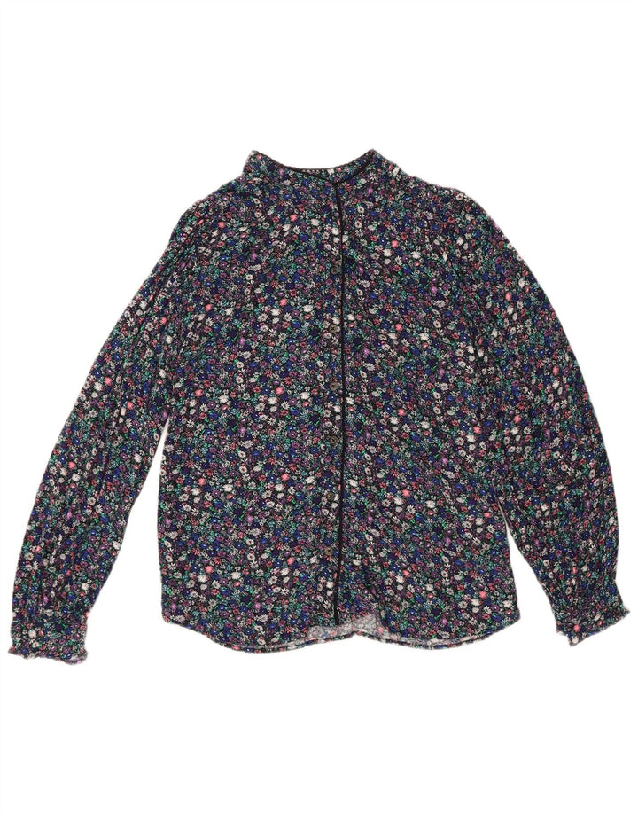 Blusa feminina MARKS & SPENCER UK 8 pequena floral multicolorida