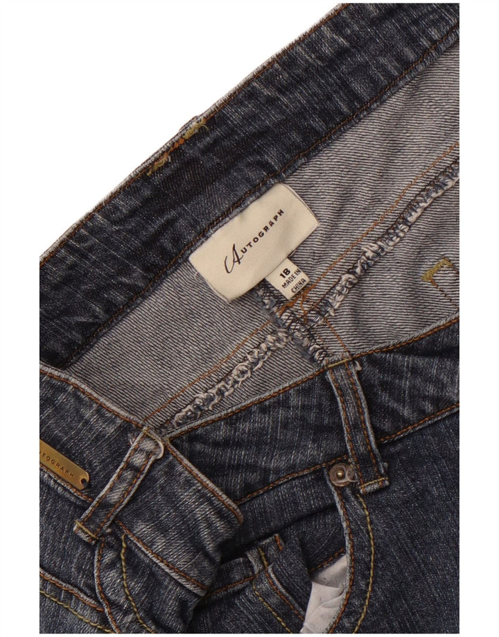 Jeans retos femininos Autograph UK 18 XL W38 L33 azul