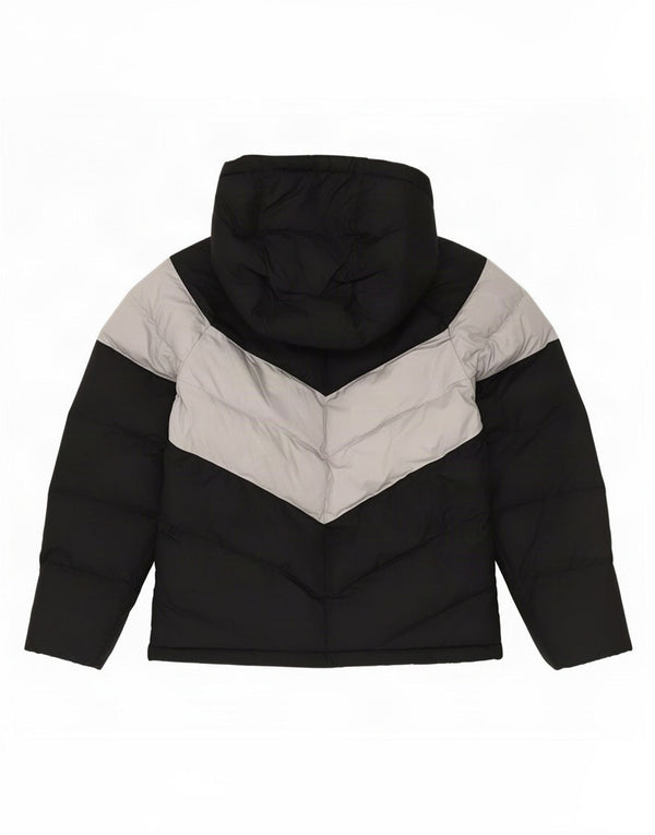 Jaqueta acolchoada com capuz Nike Boys 12-13 anos grande bloco colorido preto