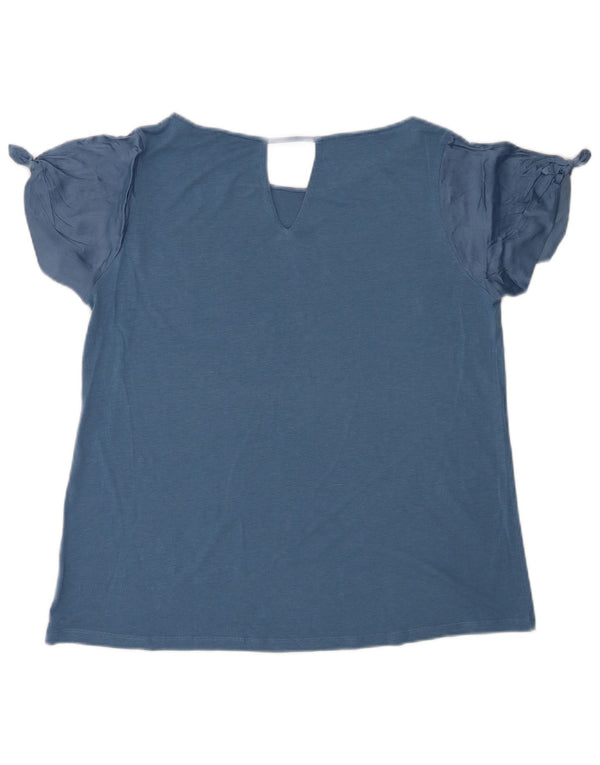 Massimo Dutti Womens T-Shirt Top UK 14 Large Blue