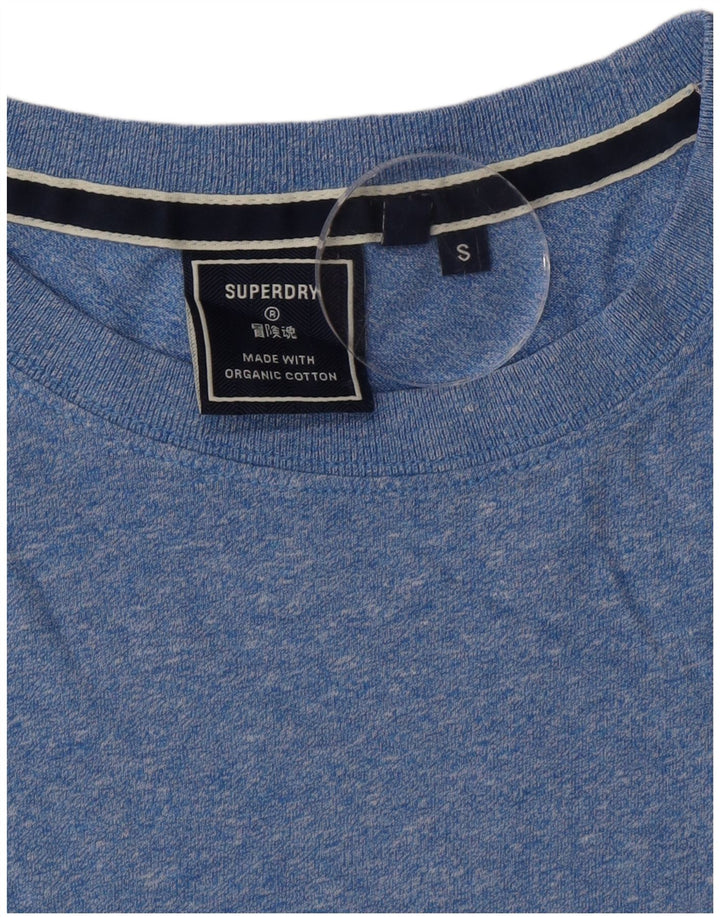 Camiseta masculina Superdry Top pequeno algodão azul