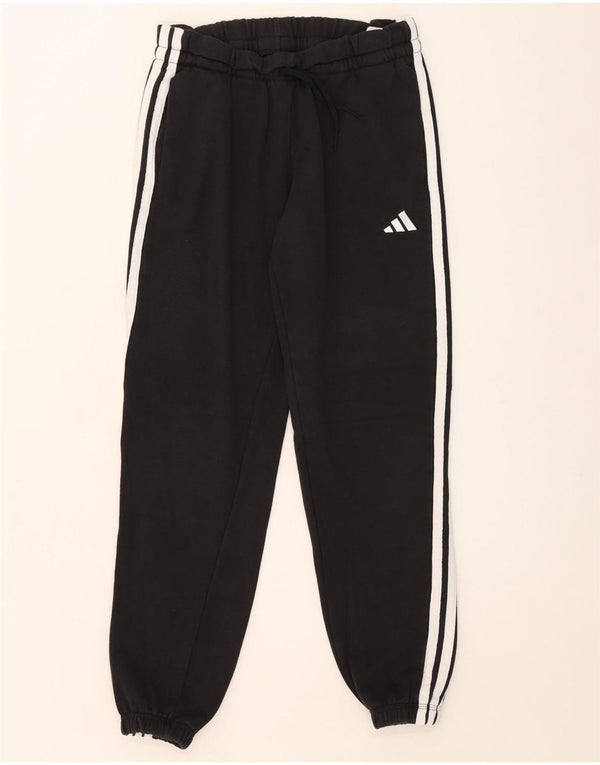 Adidas Womens Tracksuit Calças Joggers UK 12/14 Médio Algodão Preto