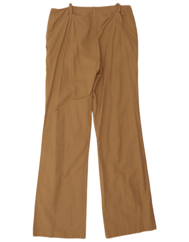 Calça Chino Feminina Stefanel Bootcut IT 44 Médio W30 L32 Algodão Cáqui