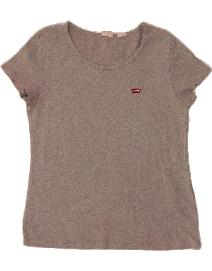 LEVI'S Girls T-Shirt Top 13-14 Years Large Grey Cotton Vintage Levi's and Second-Hand Levi's from Messina Hembry 