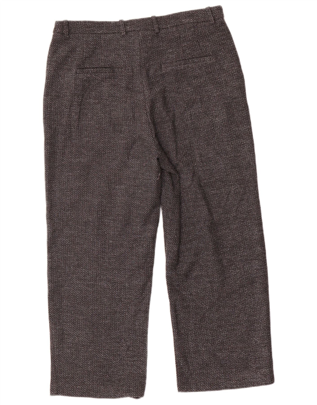 Zara Calça feminina folgada cortada EU 40 médio W30 L23 cinza poliéster
