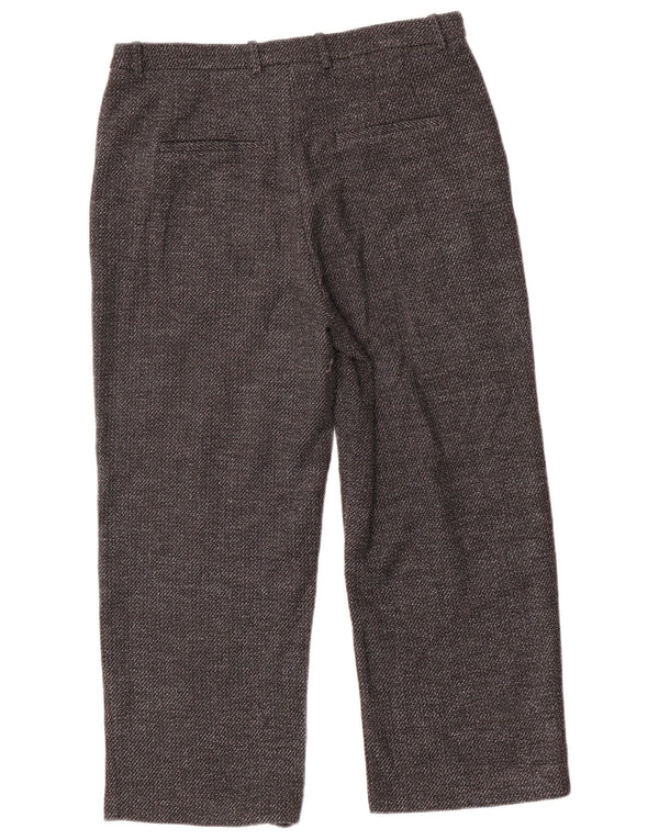 Zara Calça feminina folgada cortada EU 40 médio W30 L23 cinza poliéster