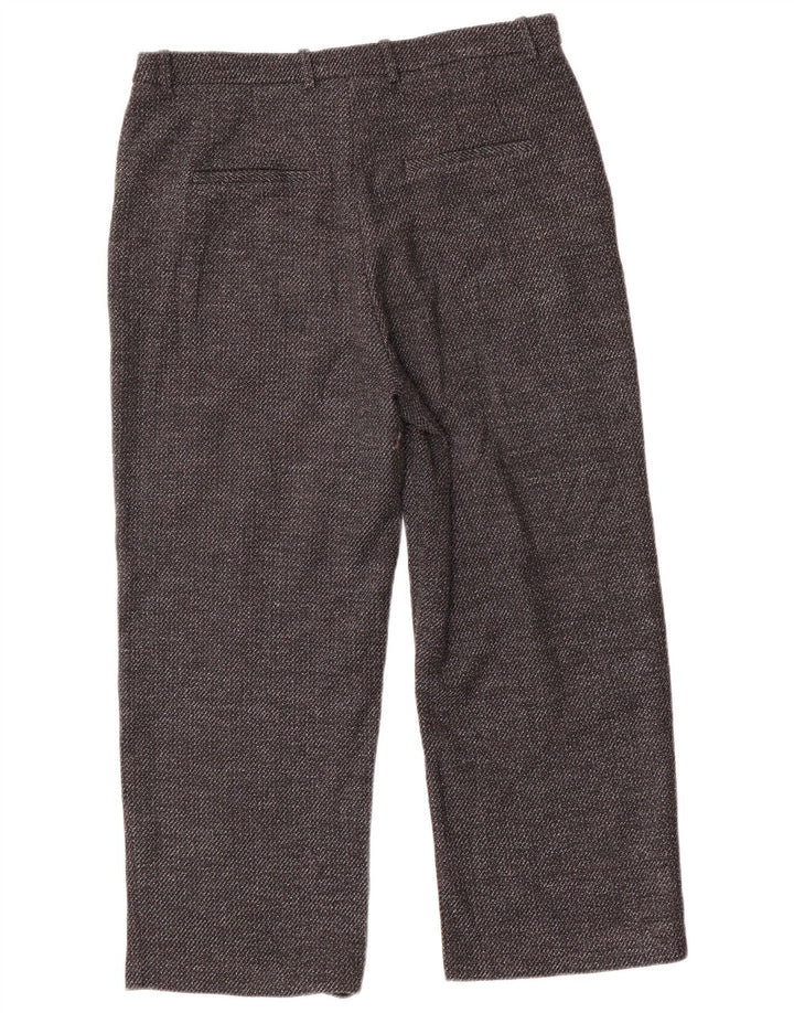 Zara Calça feminina folgada cortada EU 40 médio W30 L23 cinza poliéster