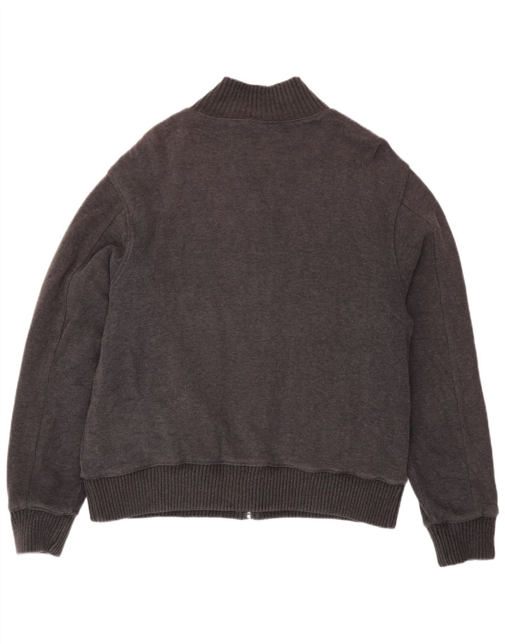 Suéter masculino Marks & Spencer Blue Harbor Cardigan grande algodão cinza